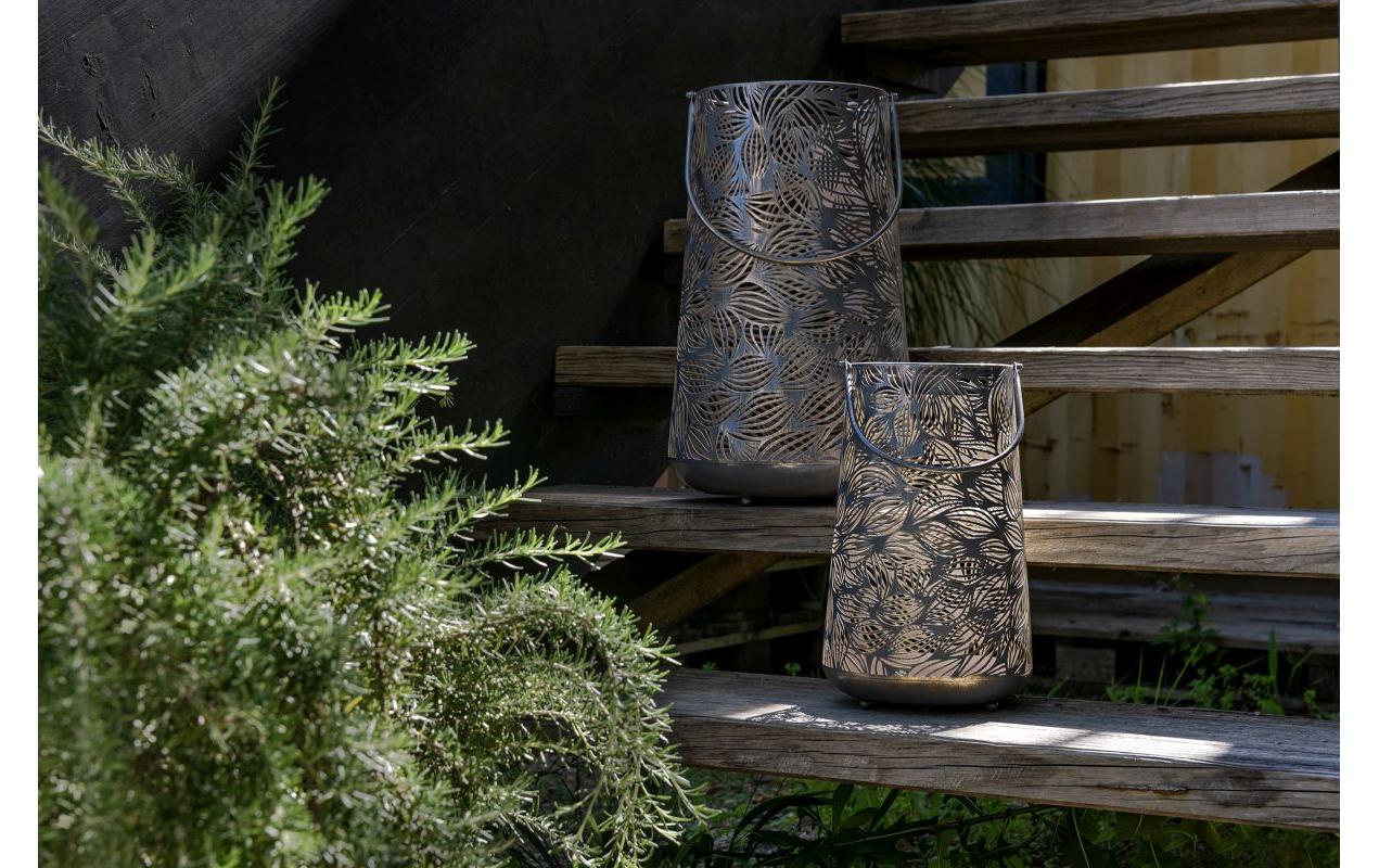Solar Antic Lantern Flora Grey/AnthrazitDekolicht zum Aufstellen oder Aufhängen