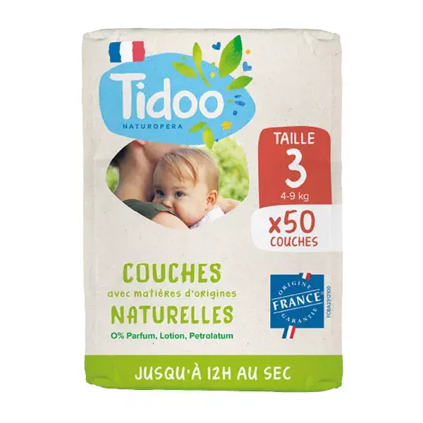 Fralda Tidoo com selo ecológico, tamanho 3 (4-9kg)