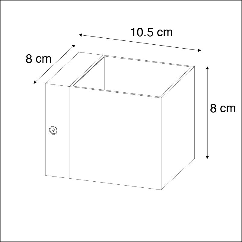 Set van 3 moderne wandlampen, zwart - Transfer