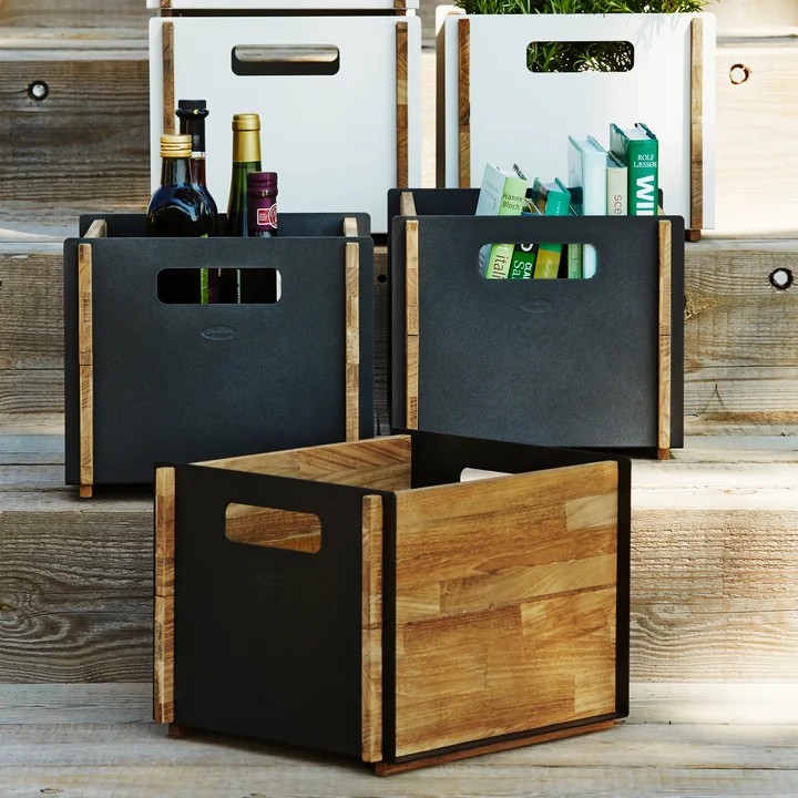 Cane-line - Box Aufbewahrungskasten Indoor, Teak / weiss