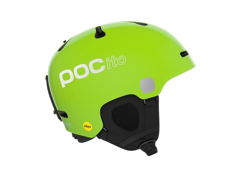 POC Helm POCito Fornix MIPS Fluorescent Yellow/Green, XS-S Kinder Skihelm