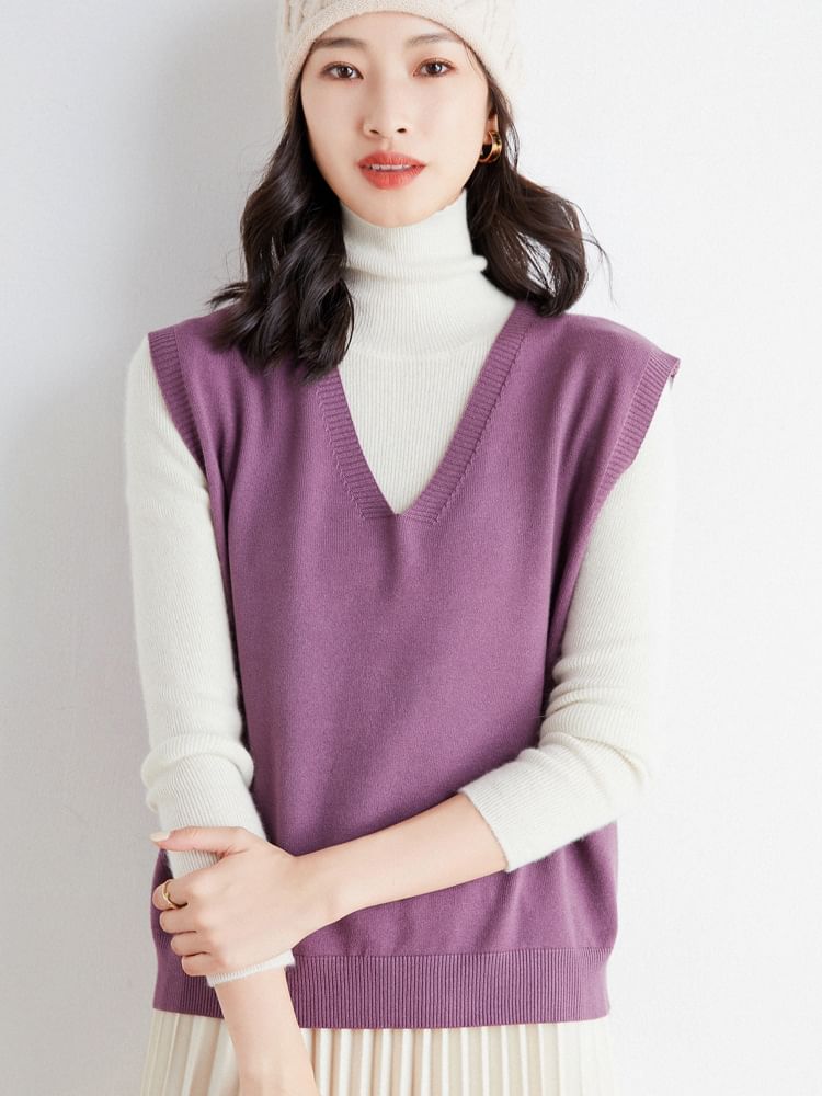 Cloud Nine - V-hals effen trui-vest