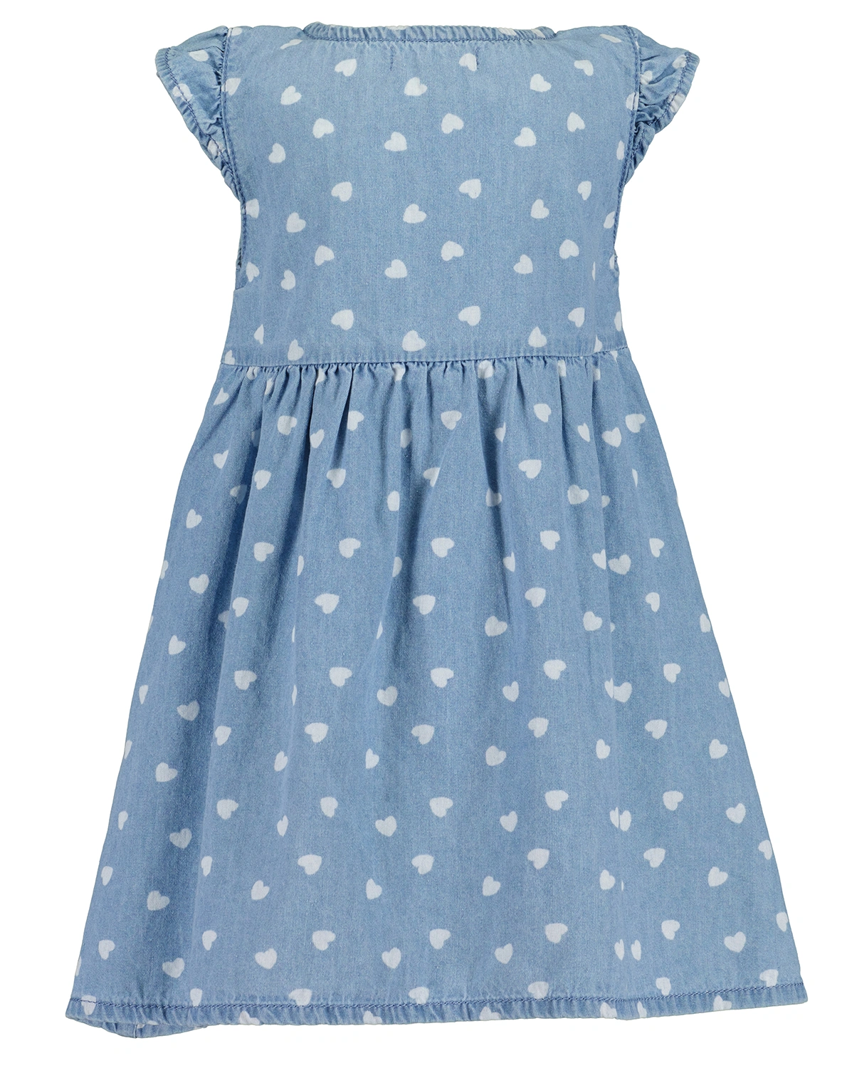 Kleid LITTLE HEARTS AOP in jeansblau