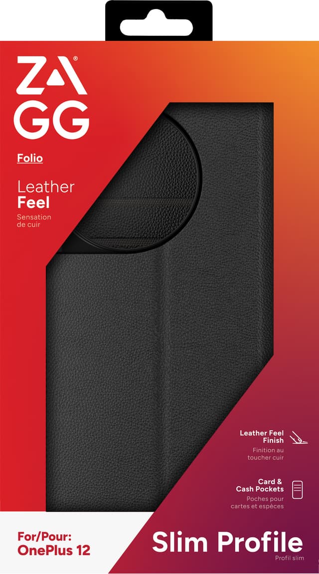 Zagg OnePlus 12 pungetui (sort)