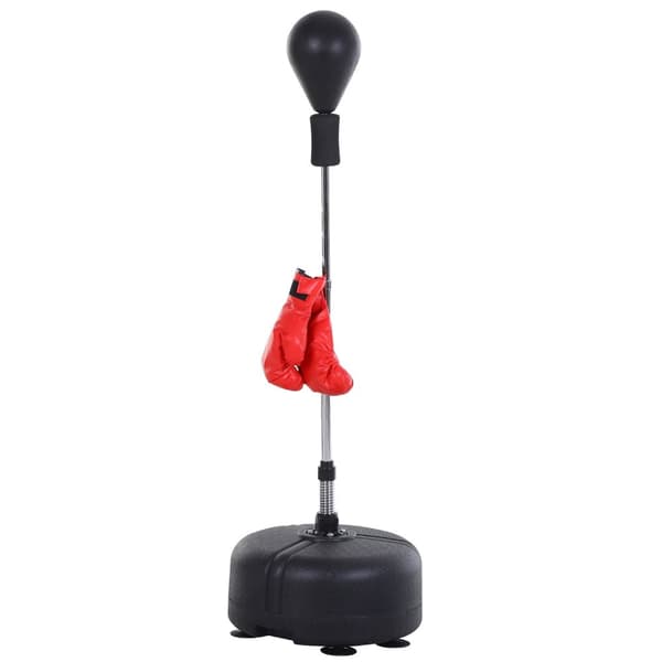Punching Ball Set Stand Box Treningssett 136-154 Cm Høydejusterbar Med 1 Par Hansker Passer For Profesjonelle Og Nybegynnere Svart