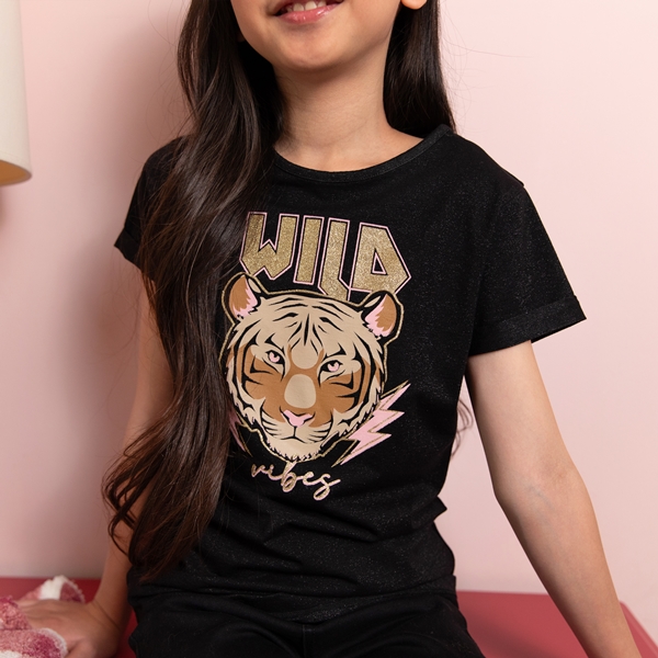 TwoDay meisjes T-shirt met tijgerkop