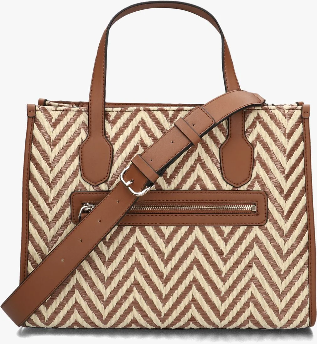 GUESS cognac guess handtas silvana 2 compartment tote
