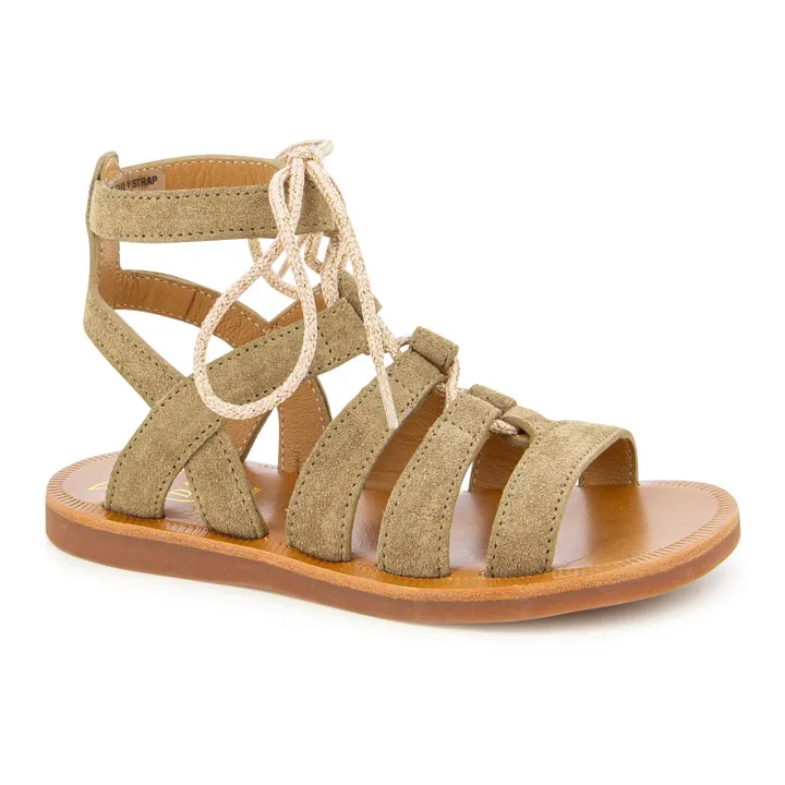 Pom d'Api Sandales Plagette Guily Strap  | Marron
