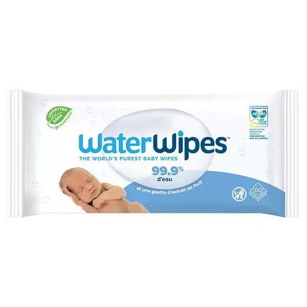 Lenços umedecidos WaterWipes Pure, 60 unidades