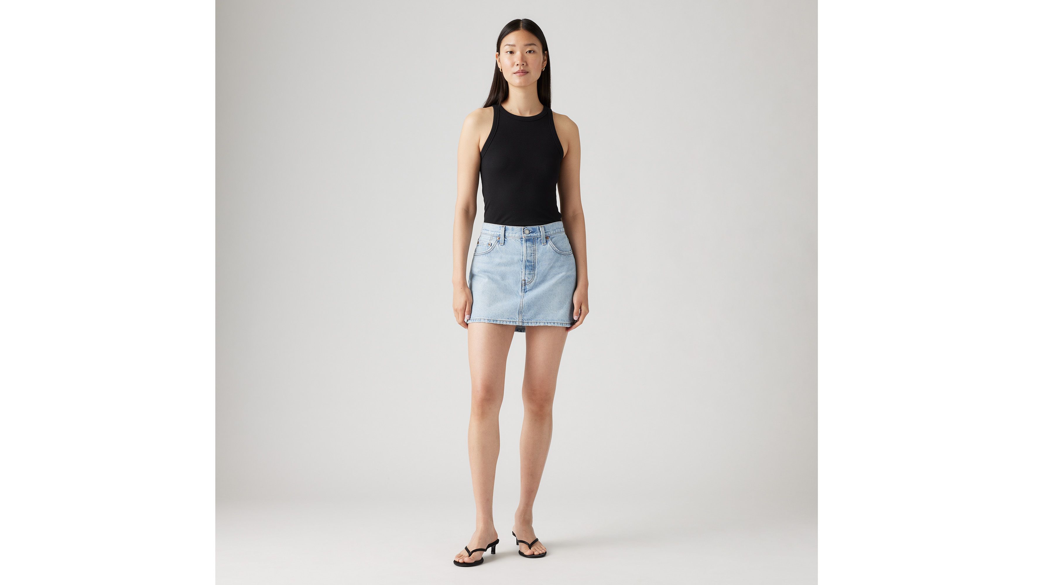 Jupe Icon - Light Indigo Worn In - Bleu