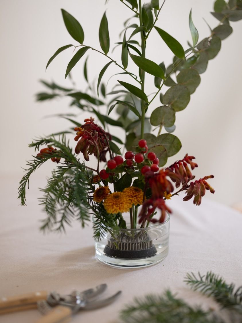 Bloemenprikker kenzan, metaal en rubber, Ø 6 cm