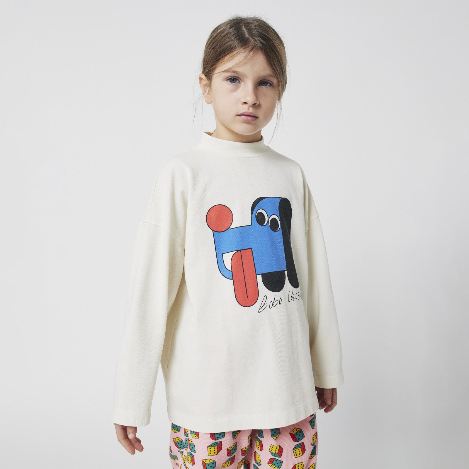 Langarmshirt Doggy Mate Offwhite