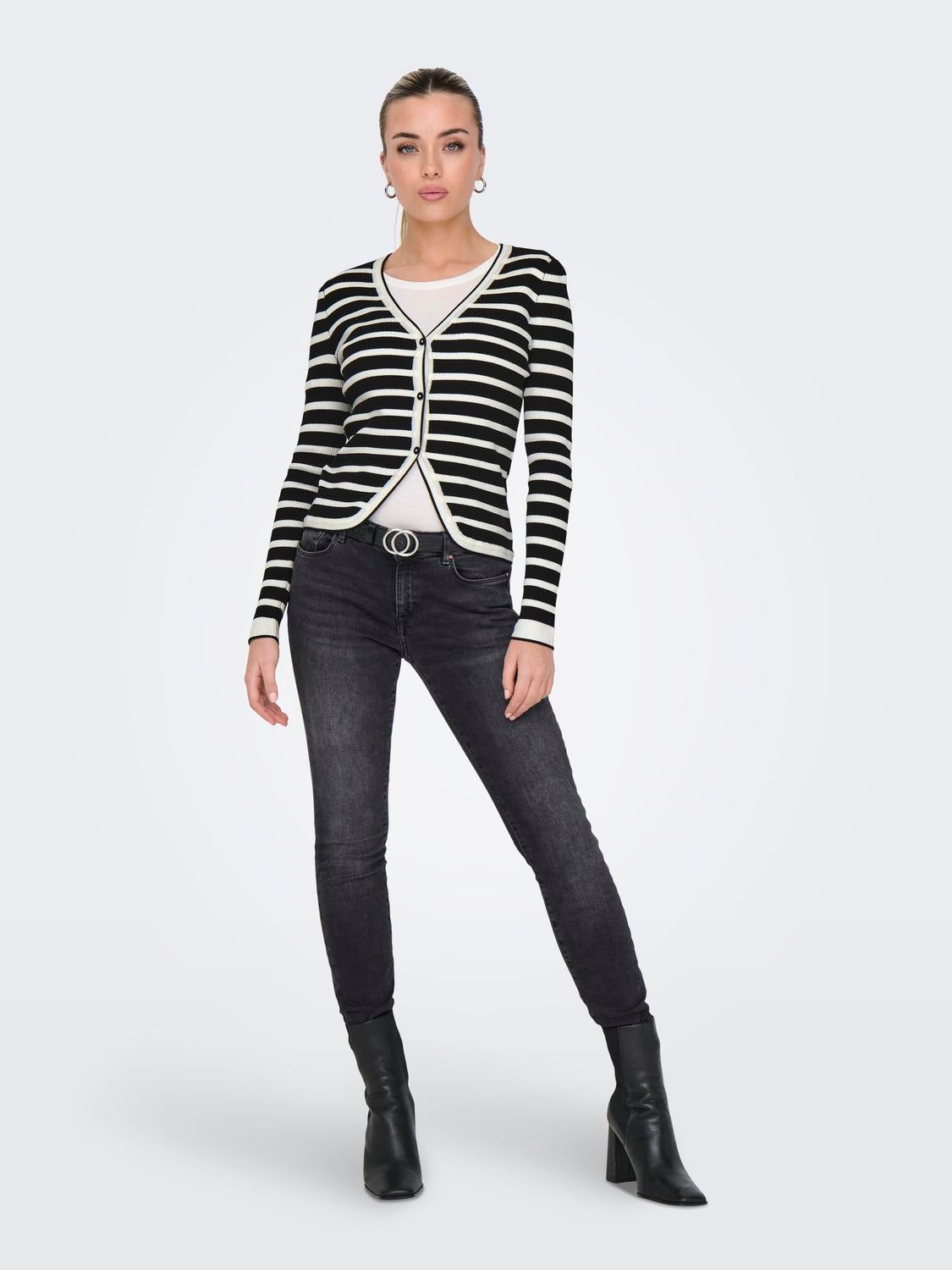 ONLMEDDI Strickjacke Black