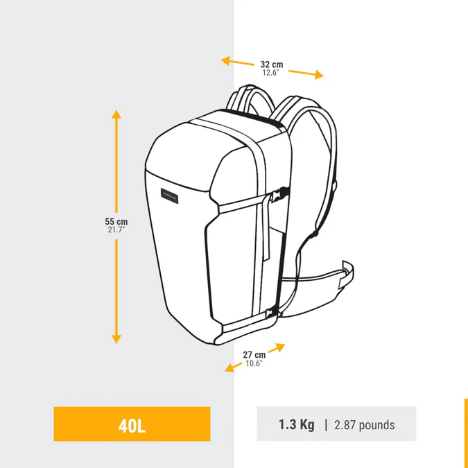 Decathlon Forclaz - Mochila Organizadora Forclaz Travel 500 de 40 litros