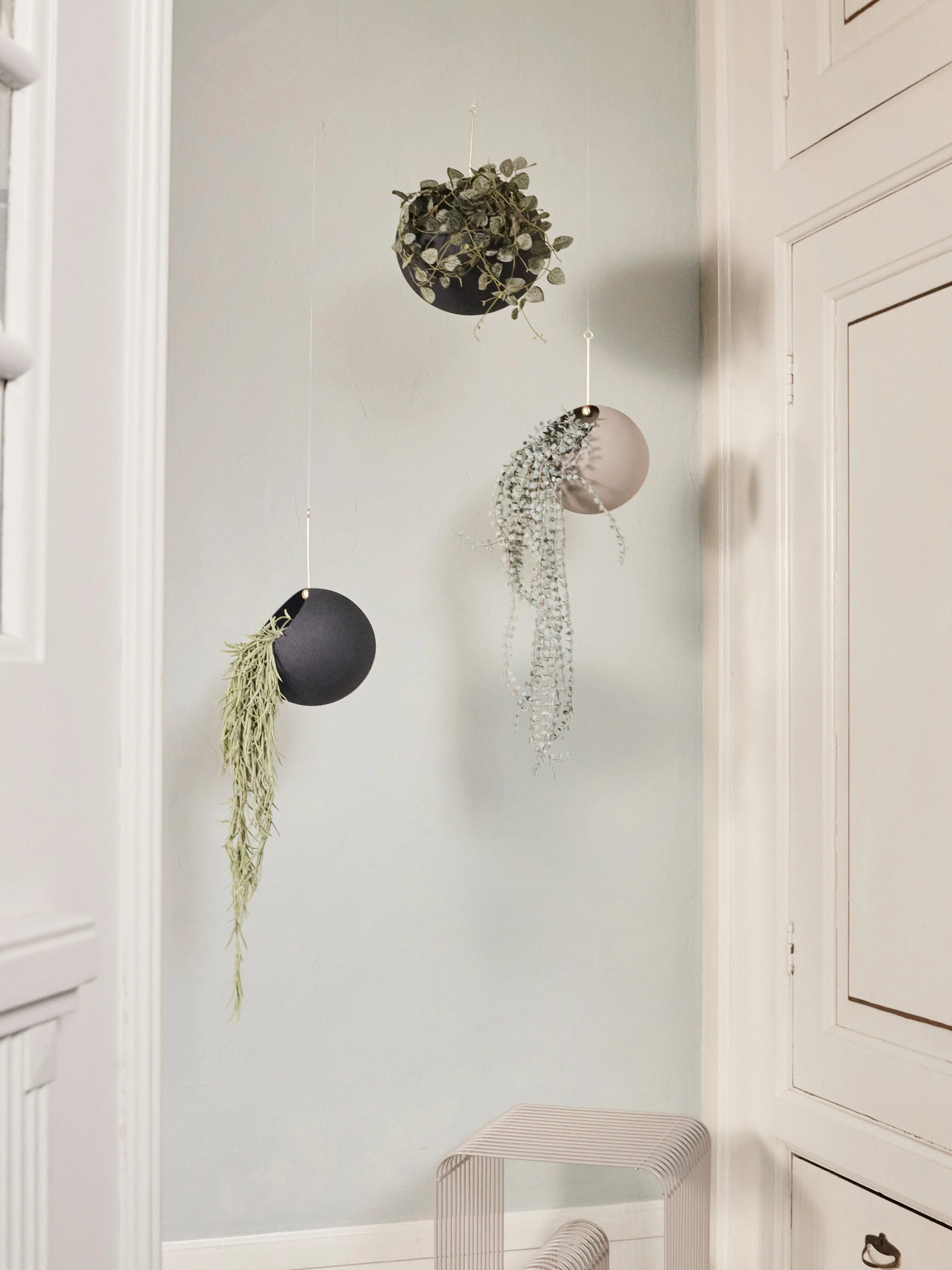 Metalen plantenpot Globe om op te hangen