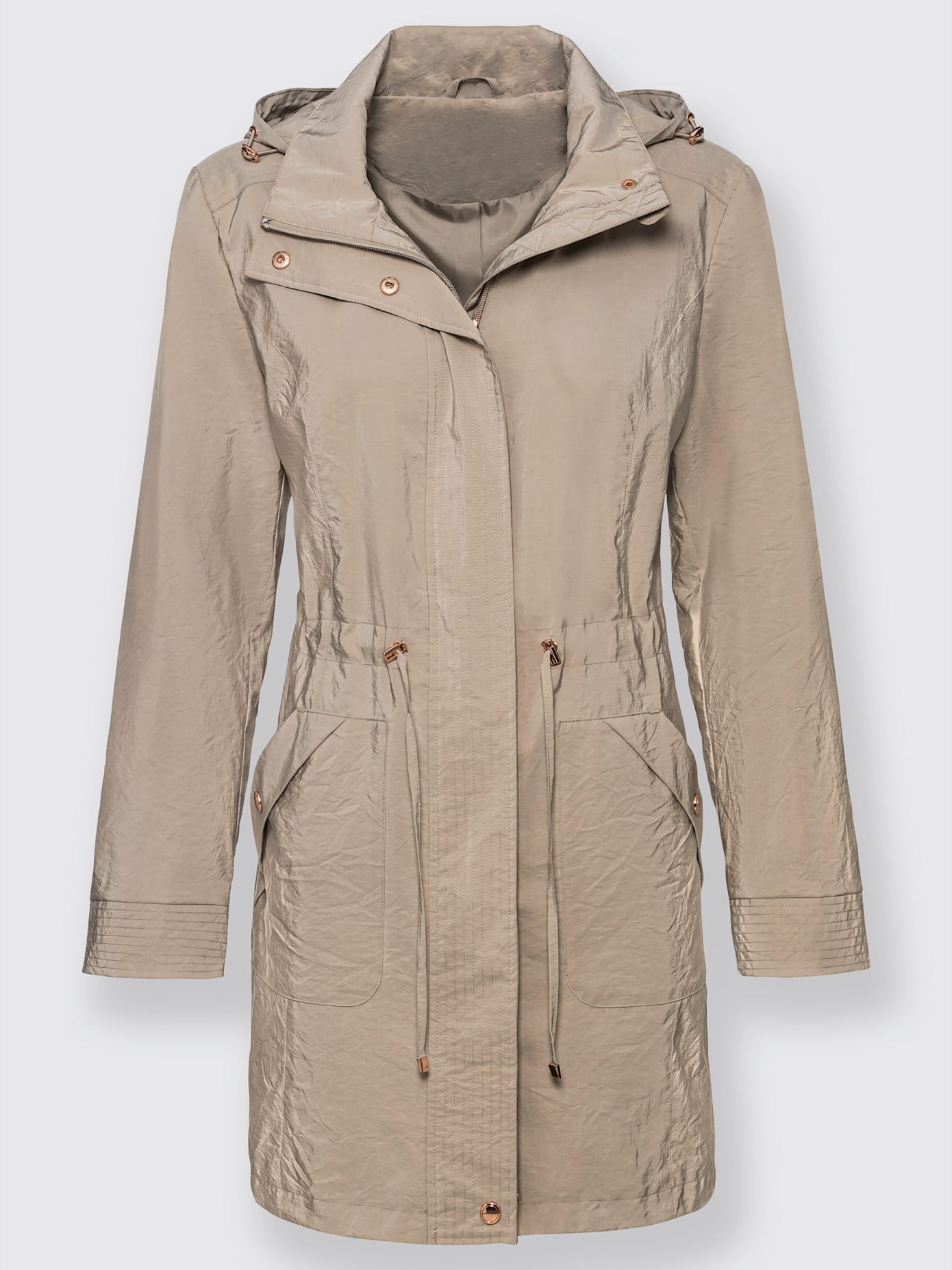 Veste longue qualité légèrement froissée