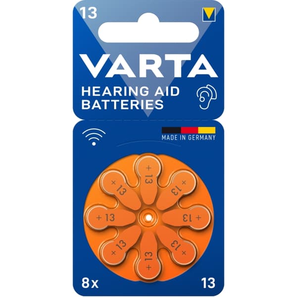 Varta Høreapparatbatteri 13 / A13 / PR48 8-pakning