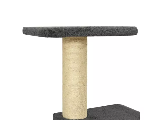 Arbre à chat avec griffoirs en sisal gris foncé 118,5 cm