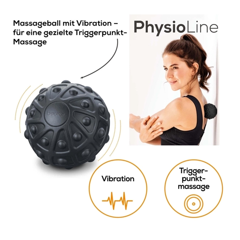 MG 10 Massageball mit Vibration Triggerpunkt Massage Tool (64814) - Schwarz