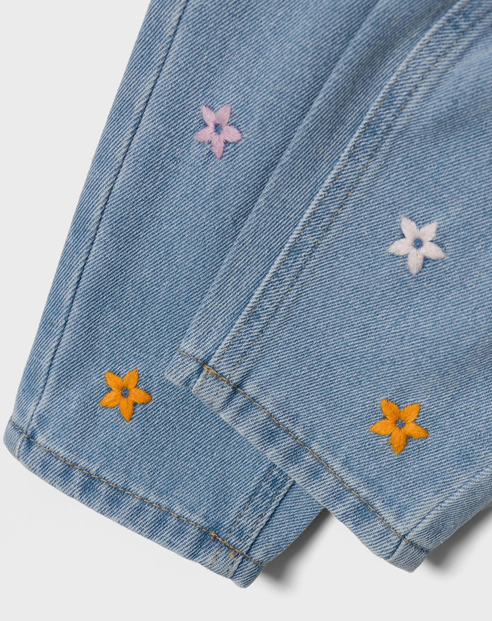 Jeans NMFBELLA MOM FLOWERS 1250-TE in light blue