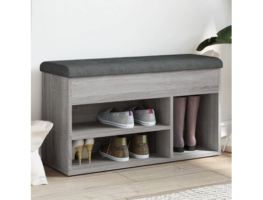 VIDAXL - Banc à chaussures sonoma gris 82x32x45,5 cm bois d'ingénieri...