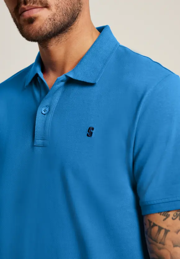 Piquée Poloshirt - sonic blue