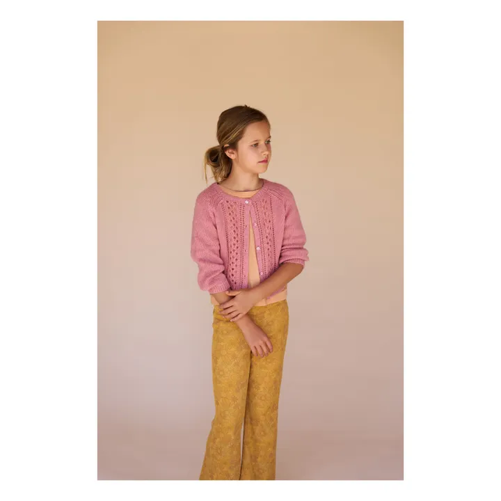 Longlivethequeen Pantalon Fleuri | Jaune moutarde