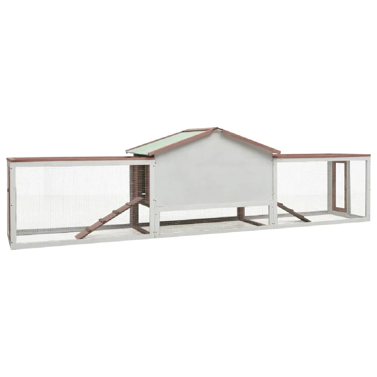 vidaXL Clapier Moka - 310x70x87 cm