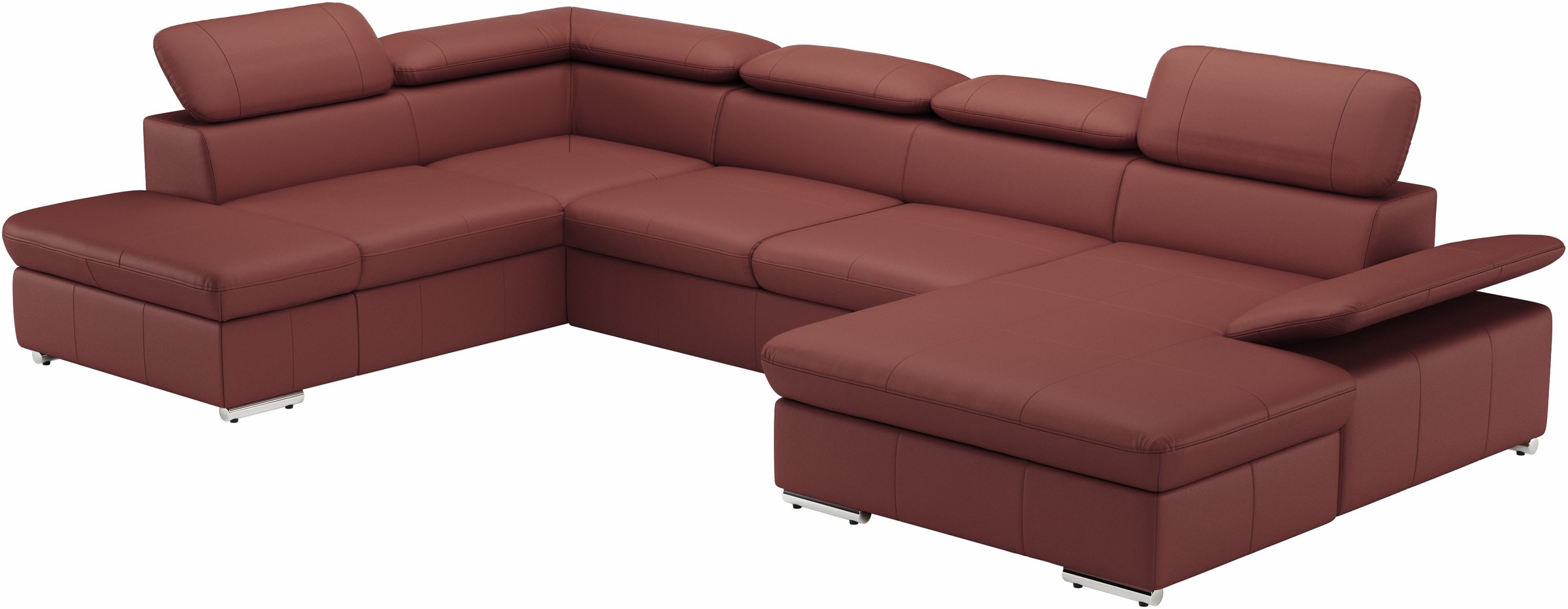 sit&more Wohnlandschaft »Valantine U-Form, B: 349 cm« mit Arm- & Kopfteilverstellung, optional mit Bettfunktion