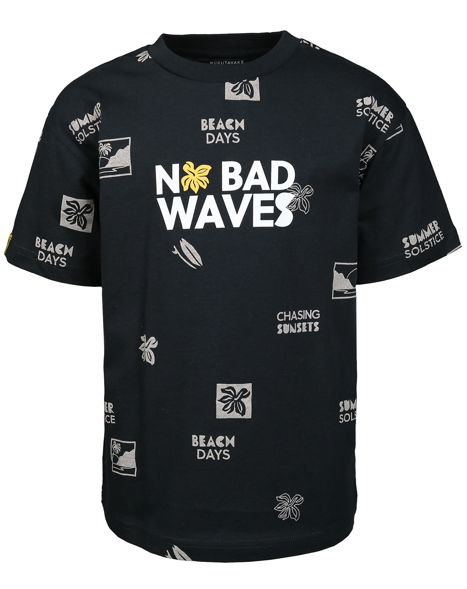 T-Shirt NO BAD WAVES in schwarz