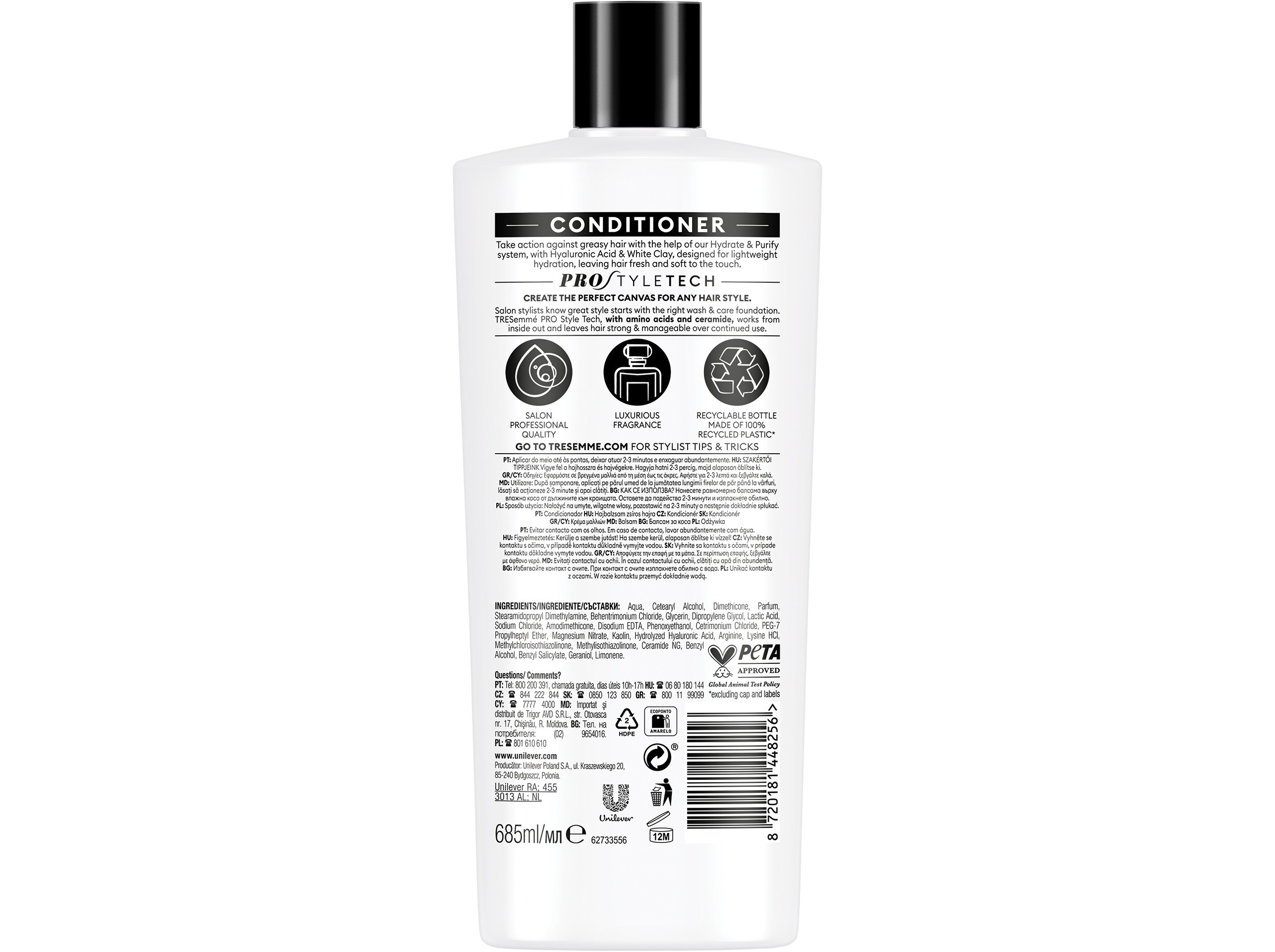 CONDICIONADOR TRESEMMÉ PURIFY & HIDRATE 685ML