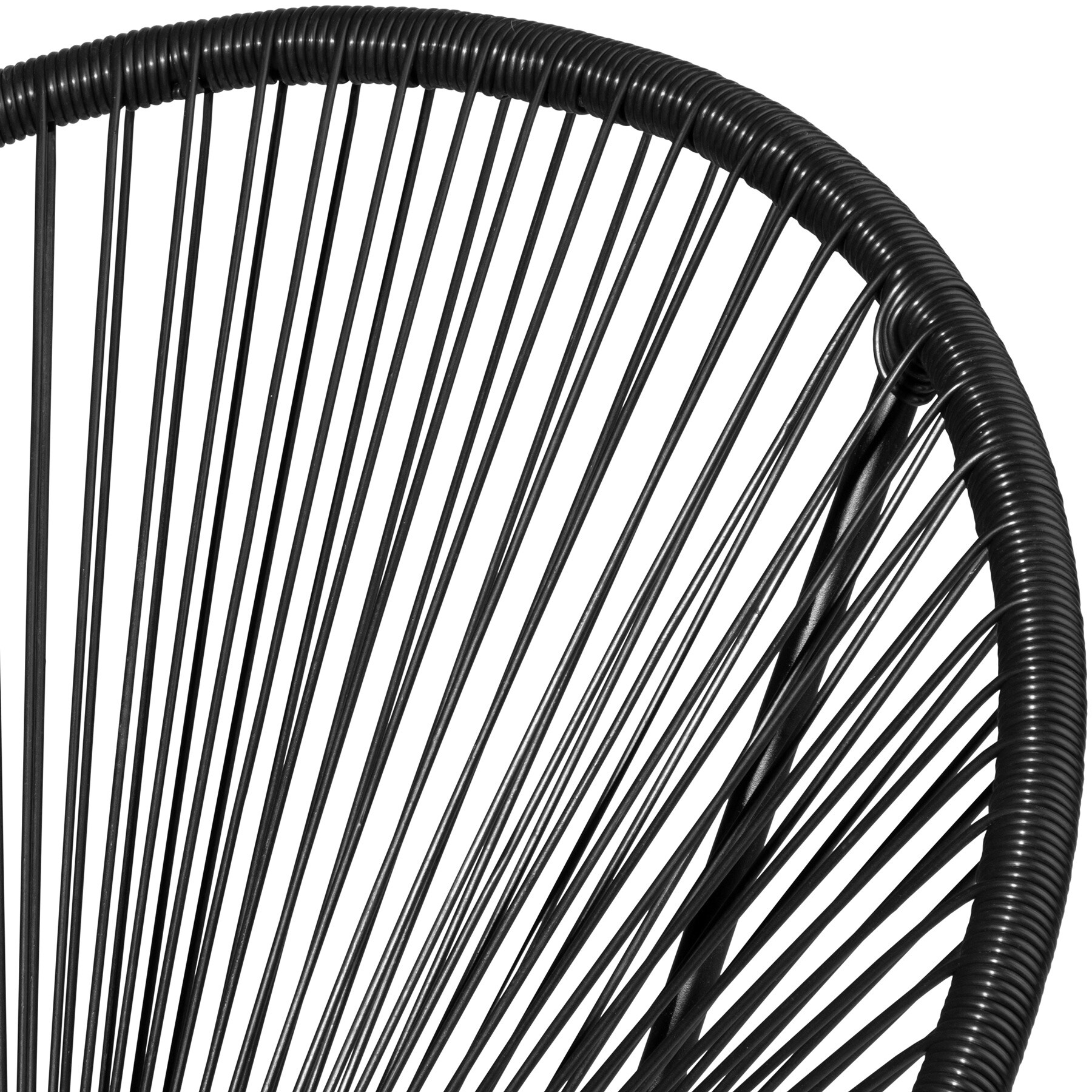 tectake® 2er Set Gartenstuhl, Retro-Design im Acapulco-Stil, filigranes Gestell, Belastbarkeit 120 kg, 70,5 x 69 x 78 cm