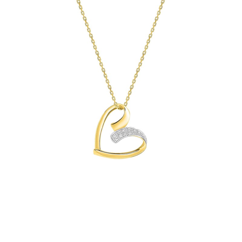 Collier Femme - Or 18 Carats - Diamant 0,04 Carats - Longueur : 42 cm
