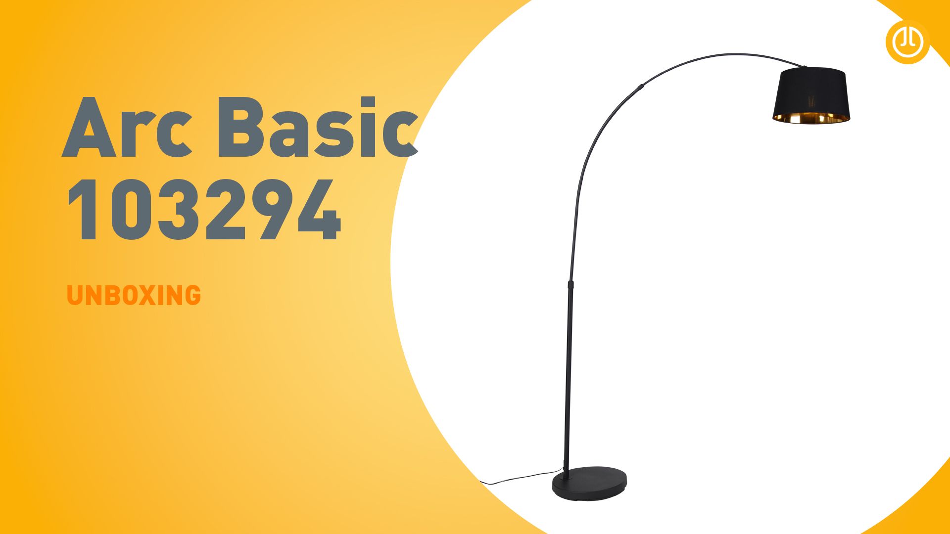 Moderne booglamp zwart met goud - Arc Basic