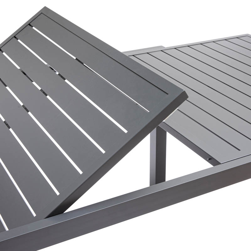 Table extensible 'Cali' en aluminium gris