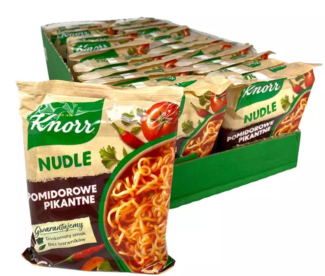 Knorr Noodle Tomatengericht scharf 22x 63g MHD:30.10.24