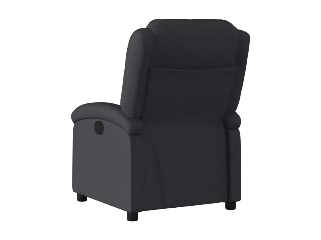 Fauteuil inclinable noir cuir véritable