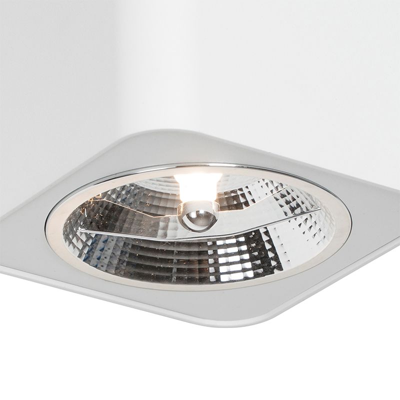 Moderne opbouwspot wit vierkant GU10 111mm - Boxer