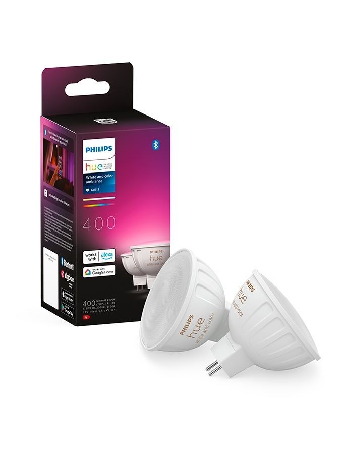 Philips Hue - Color LED Spot - 12V - MR16 / GU5.3 - 2-pak