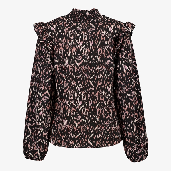 TwoDay dames blouse met ruches zwart