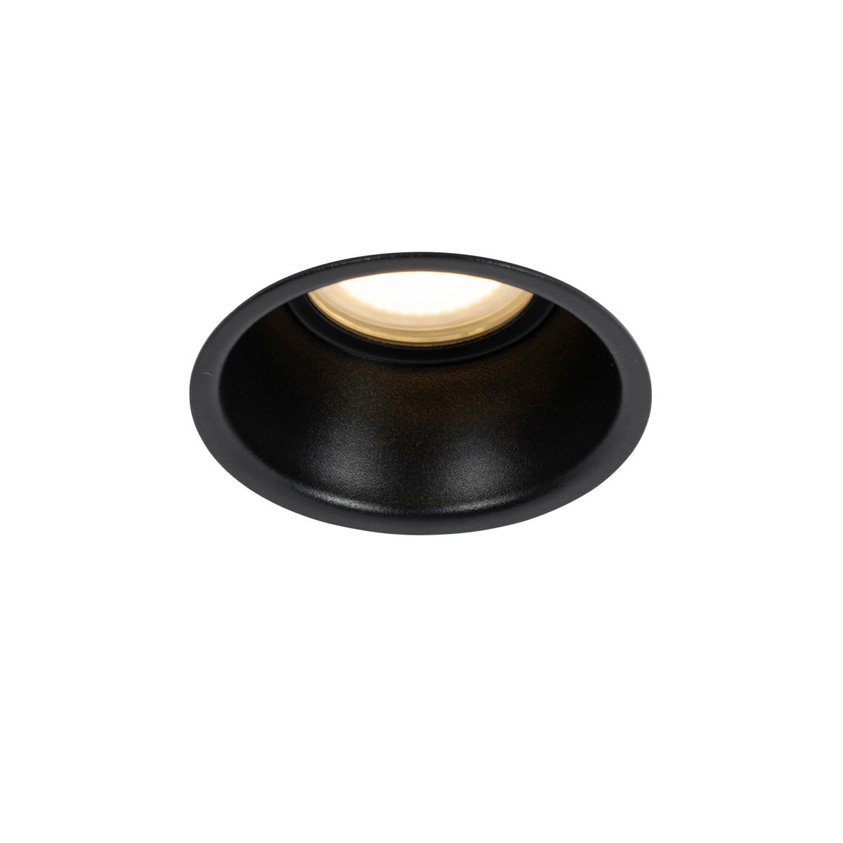 Set van 12 inbouwspots zwart GU10 50mm IP44 - Dept