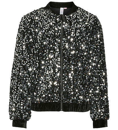 Vero Moda Girl Cardigan - VmBella - Blåck/Sølver Sequin