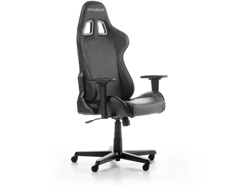 DXRacer Formula Series F08-N - Stol - armstøtter - T-formet - drejeled - polyuretan-læder - sort