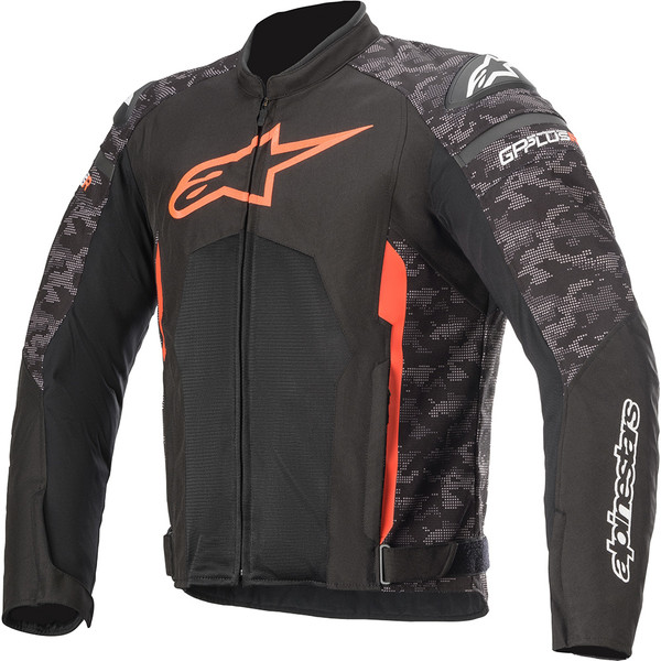 Alpinestars - Blouson T-GP Plus R V3 Air Noir / Camouflage Noir / Rouge fluo