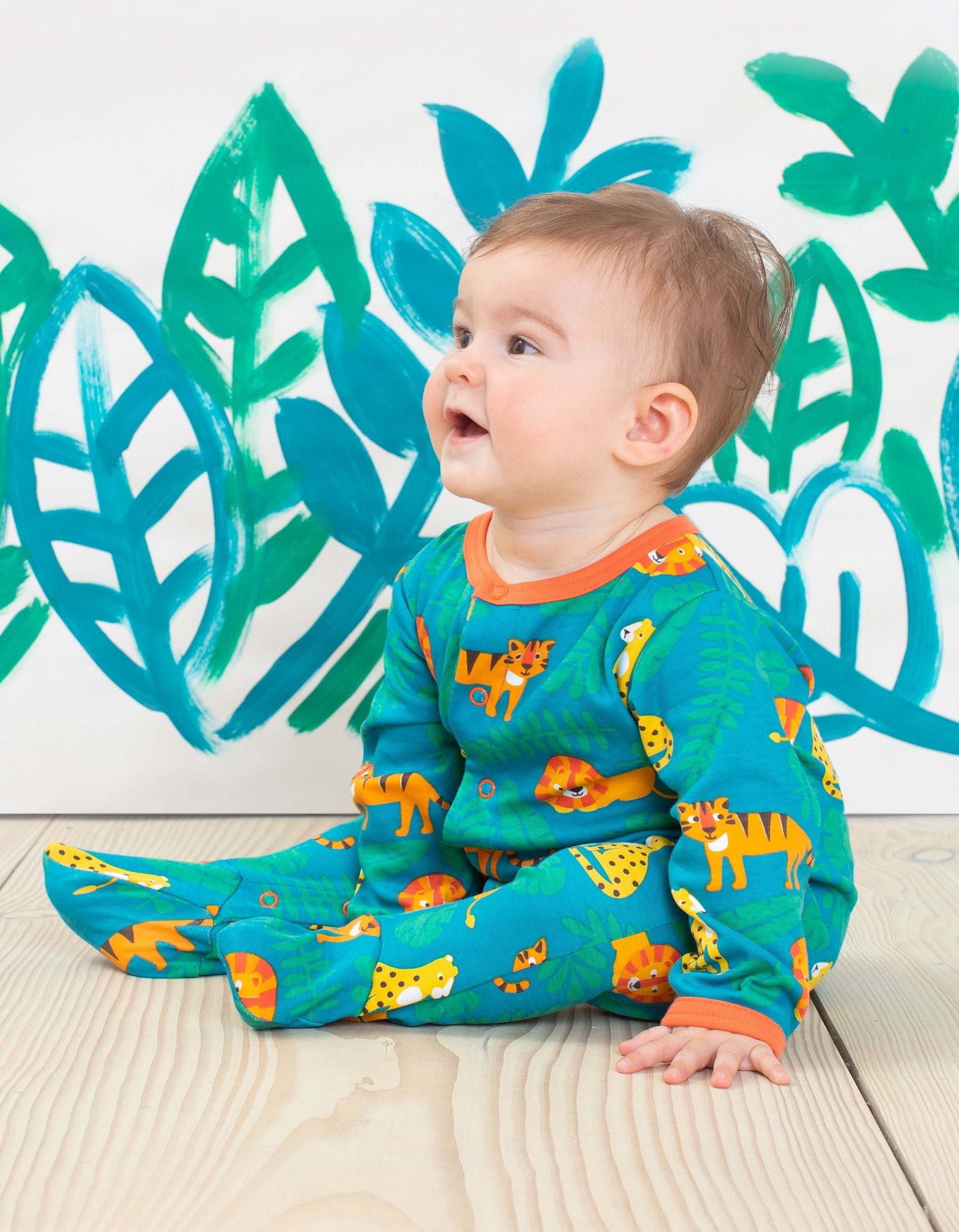 Toby Tiger Baby Schlafanzug mit Löwen Print