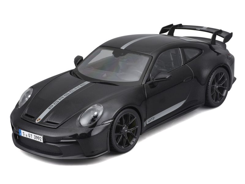 Maisto Sportwagen Porsche 911 GT3 2022 1:18, Schwarz Sammlermodell im Massstab 1:18