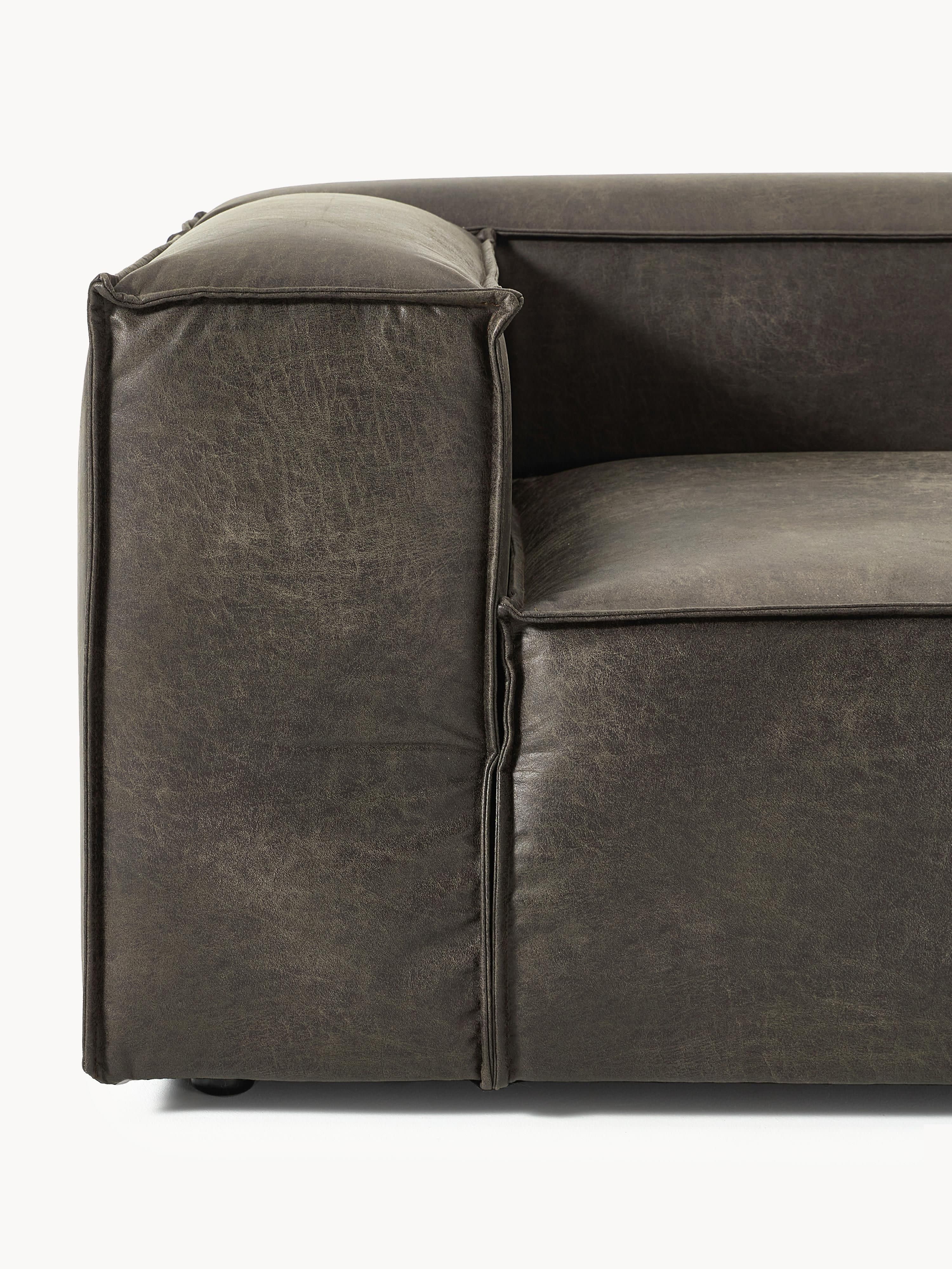 Modulaire bank Lennon (4-zits) van gerecycled leer