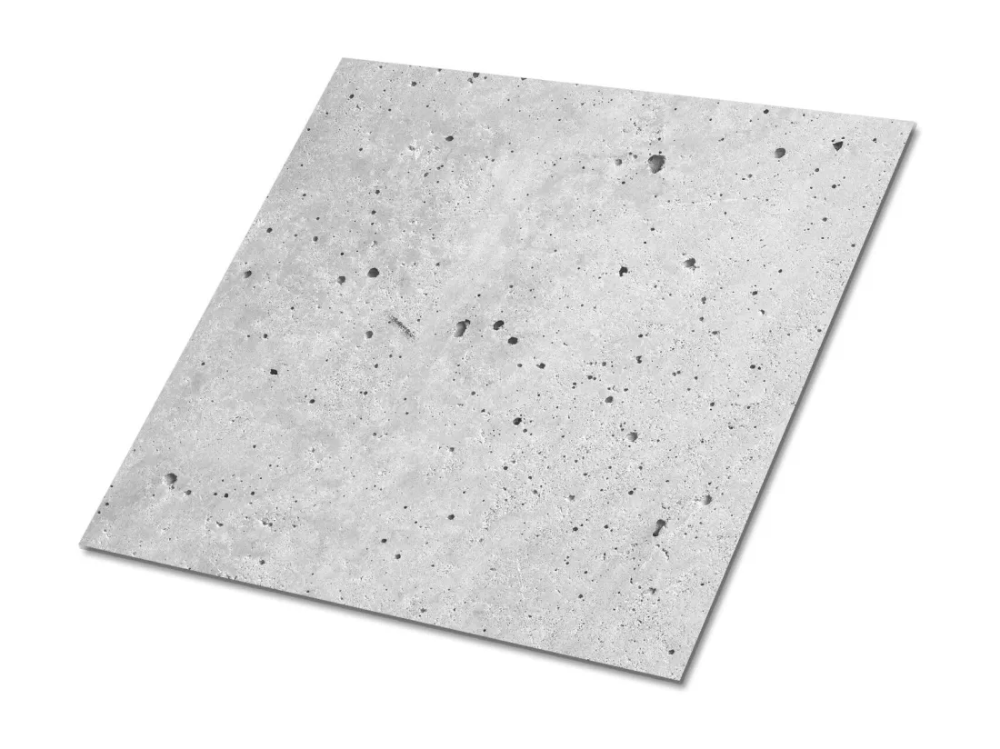 Carreaux autocollants PVC, Carrelage PVC adhésif - 9x30x30 - Béton architectural.