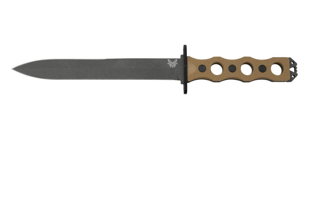 Benchmade SOCP Desert Tan 185BK-1 CPM 3V vaststaand mes, Greg Thompson design