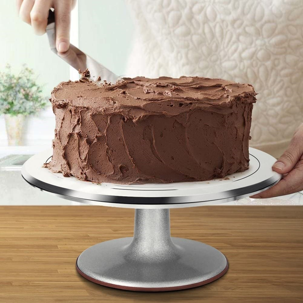 (7-tlg. Set) Ø30cm Drehbare Tortenplatte Kuchen Drehteller Dekorier Set